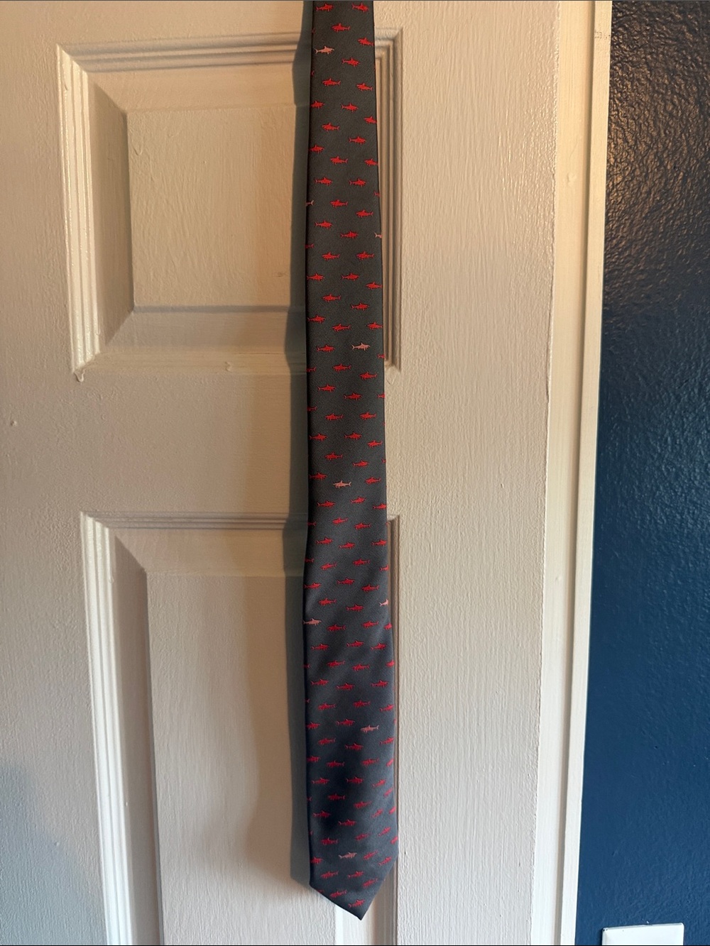 Apt. 9 Charcoal Tie with Red Micro-Pattern